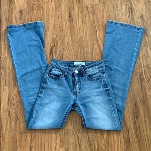 Light wash bell bottoms